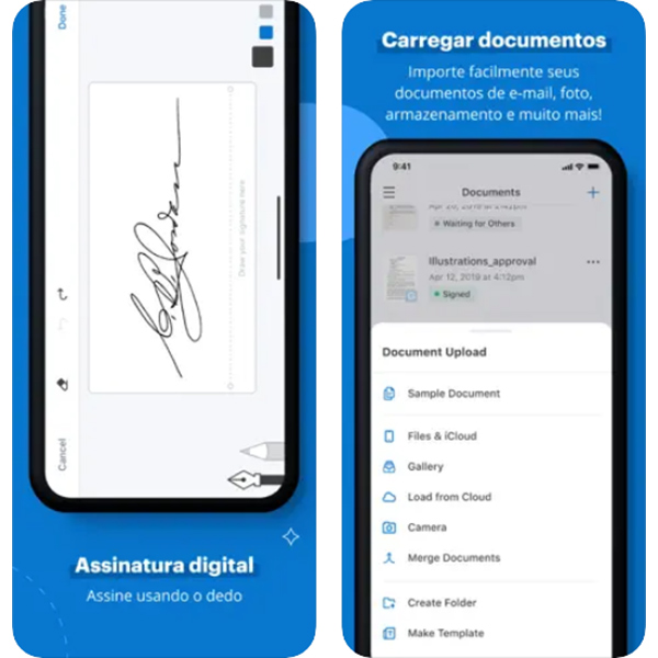 SignNow aplicativos assinatura digital