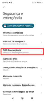 SOS de emergência 