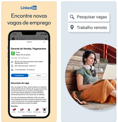 aplicativos para encontrar emprego linkedin