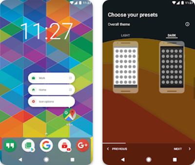 Nova Launcher aplicativos tela do celular